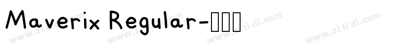 Maverix Regular字体转换